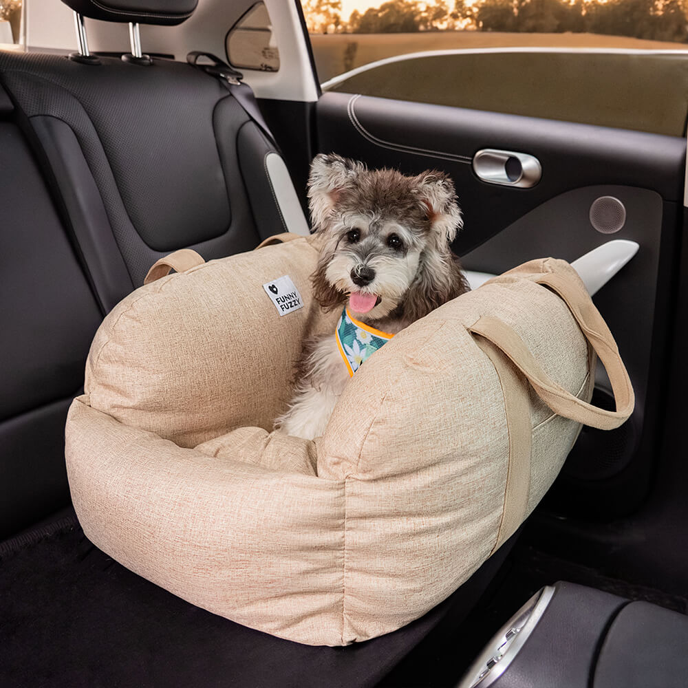 Autostoel Hondenmand First Class - Comfortabel Reiskussen voor Hond of Kat - Verstelbaar Wasbaar Autoreizen | Sansoti