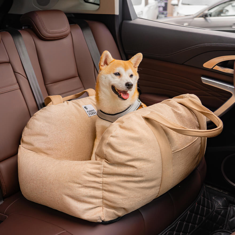 Autostoel Hondenmand First Class - Comfortabel Reiskussen voor Hond of Kat - Verstelbaar Wasbaar Autoreizen | Sansoti