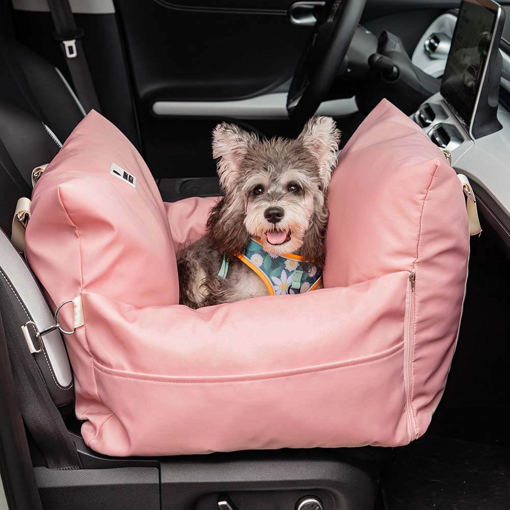 Autostoel Hondenmand First Class - Comfortabel Reiskussen voor Hond of Kat - Verstelbaar Wasbaar Autoreizen | Sansoti