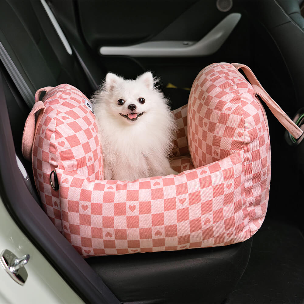 Autostoel Hondenmand First Class - Comfortabel Reiskussen voor Hond of Kat - Verstelbaar Wasbaar Autoreizen | Sansoti