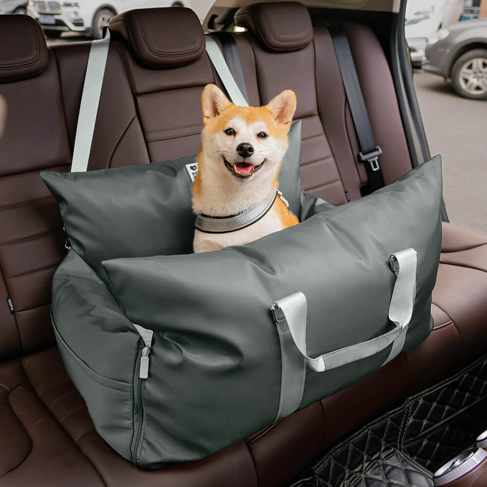 Autostoel Hondenmand First Class - Comfortabel Reiskussen voor Hond of Kat - Verstelbaar Wasbaar Autoreizen | Sansoti