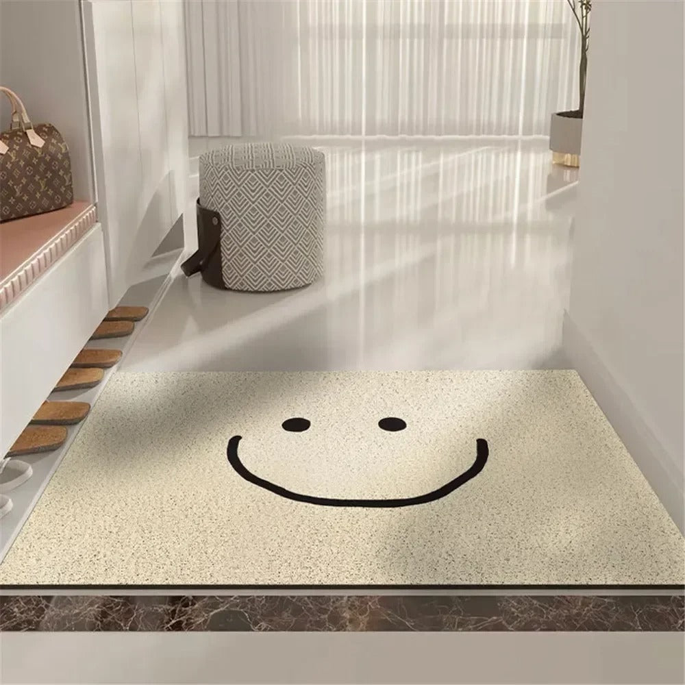 Welkommat Emoji Design Polyester met Antislip Rubberen Achterkant - Duurzame Deurmat voor Entree Hal en Gang | Sansoti