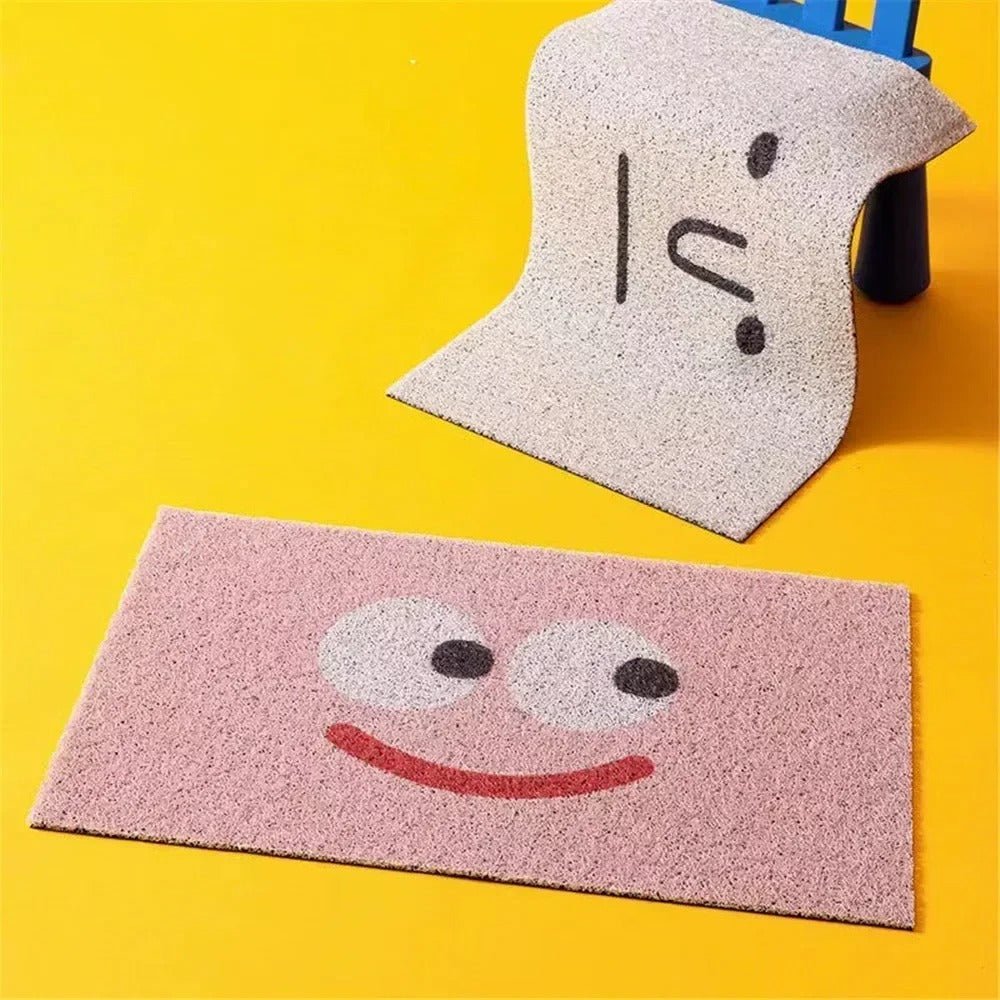 Welkommat Emoji Design Polyester met Antislip Rubberen Achterkant - Duurzame Deurmat voor Entree Hal en Gang | Sansoti