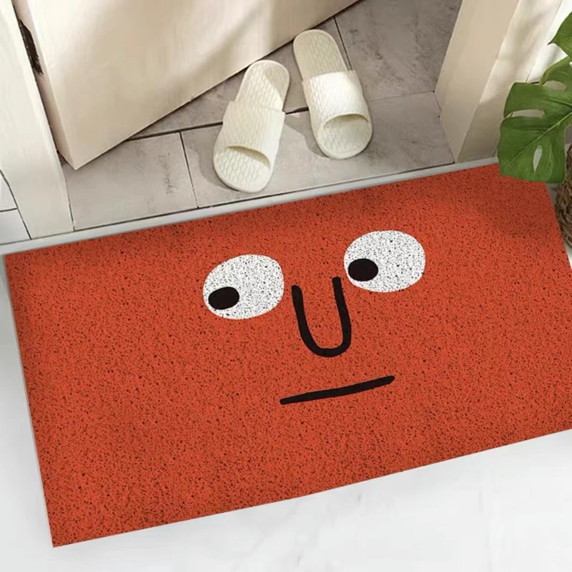 Welkommat Emoji Design Polyester met Antislip Rubberen Achterkant - Duurzame Deurmat voor Entree Hal en Gang | Sansoti