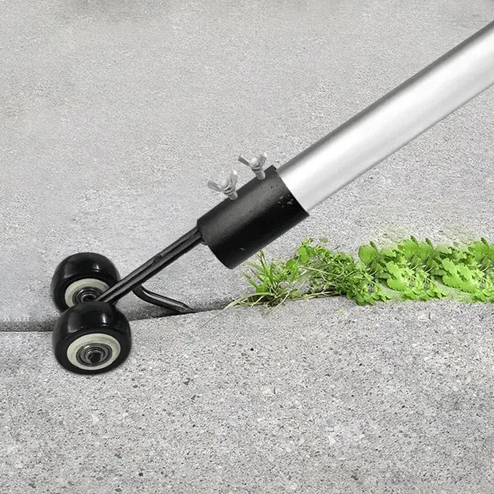 Dubbelwiel Voegenkrabber Metalen Kop Onkruidverwijderaar voor Terras Oprit Paden | Sansoti