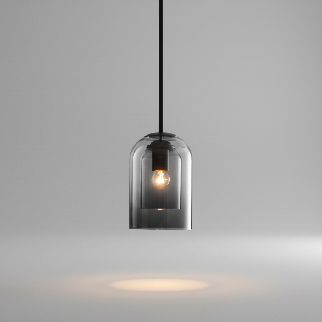 Dubbele Glazen Hanglamp Rookglas Roest Midcentury E27 Verstelbaar 150cm Eetkamer Woonkamer Sfeervol Design | Sansoti