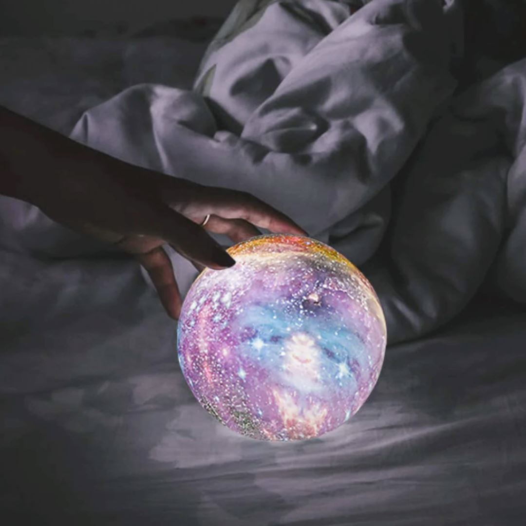 3D-Mondlampe mit Fernbedienung, 16 Farben, LED-Nachtlicht, wiederaufladbar über USB, Stimmungslicht für das Schlafzimmer, Dekoration | Sansoti
