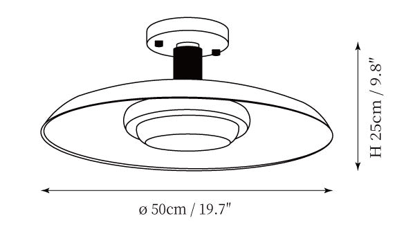 Plafondlamp met handgeblazen glazen kap en gestructureerde metalen rozet – warm sfeerlicht voor woonkamer, slaapkamer en entree | Sansoti