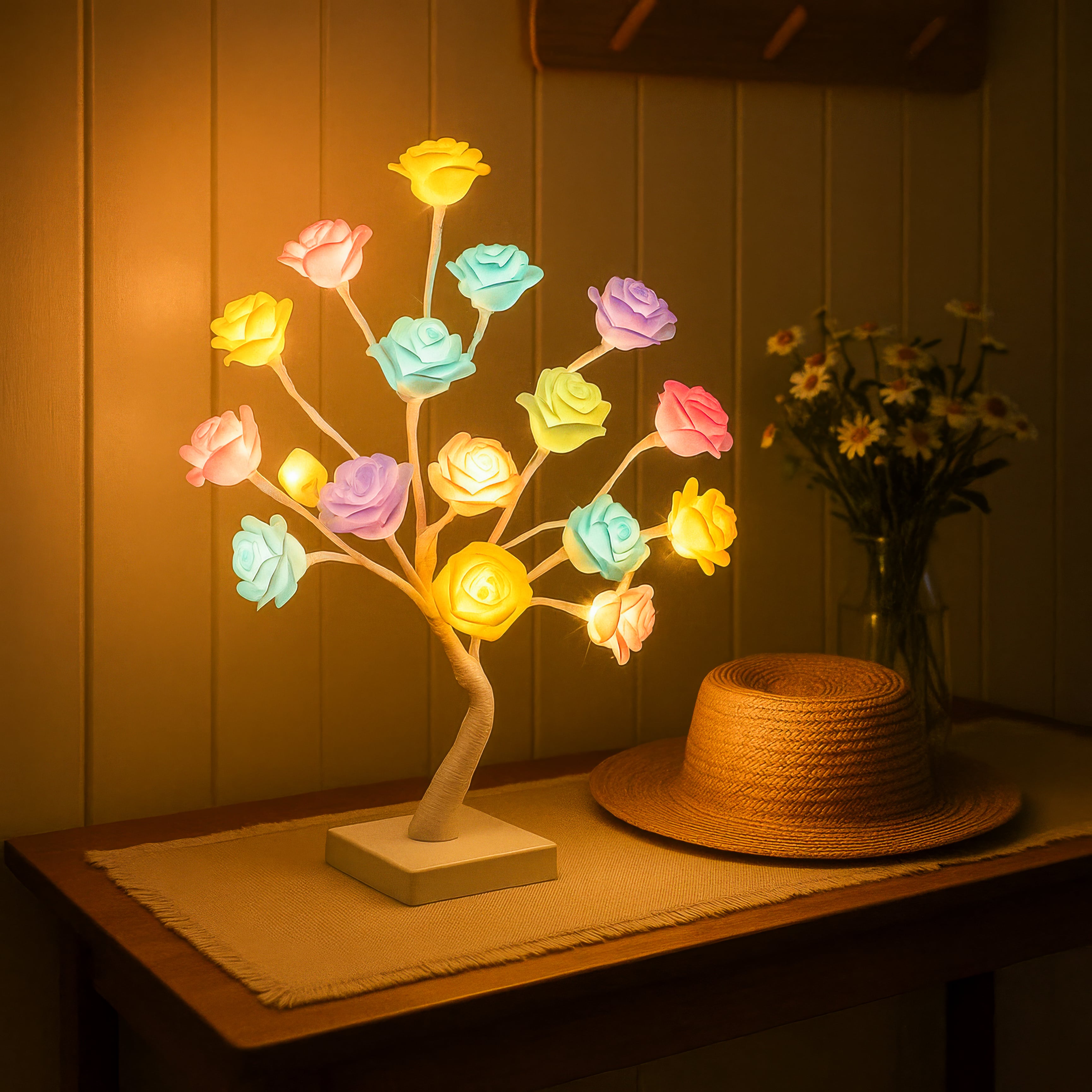 Decoratieve Verlichte Bloemenboom Warmwit LED voor Sfeervolle Woonkamerinrichting | Sansoti