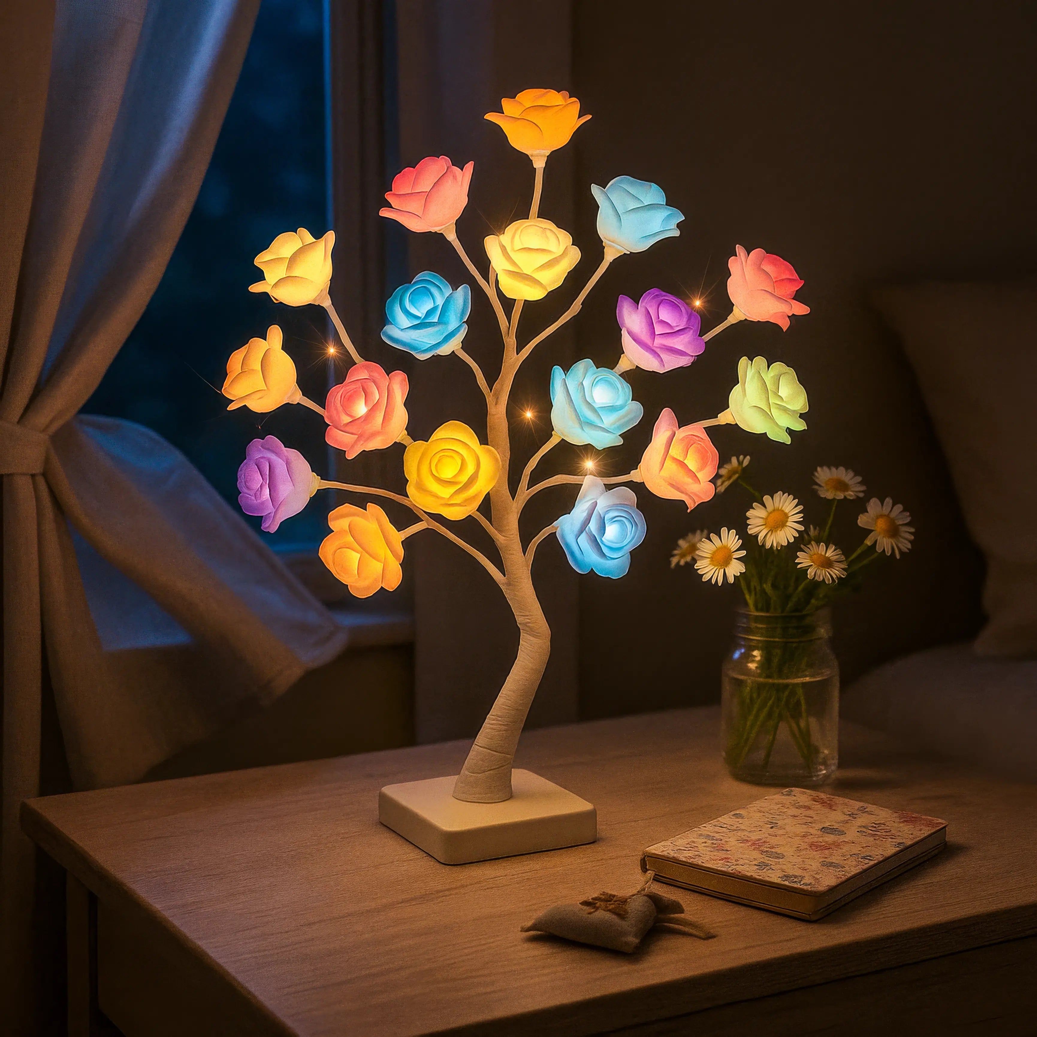 Decoratieve Verlichte Bloemenboom Warmwit LED voor Sfeervolle Woonkamerinrichting | Sansoti