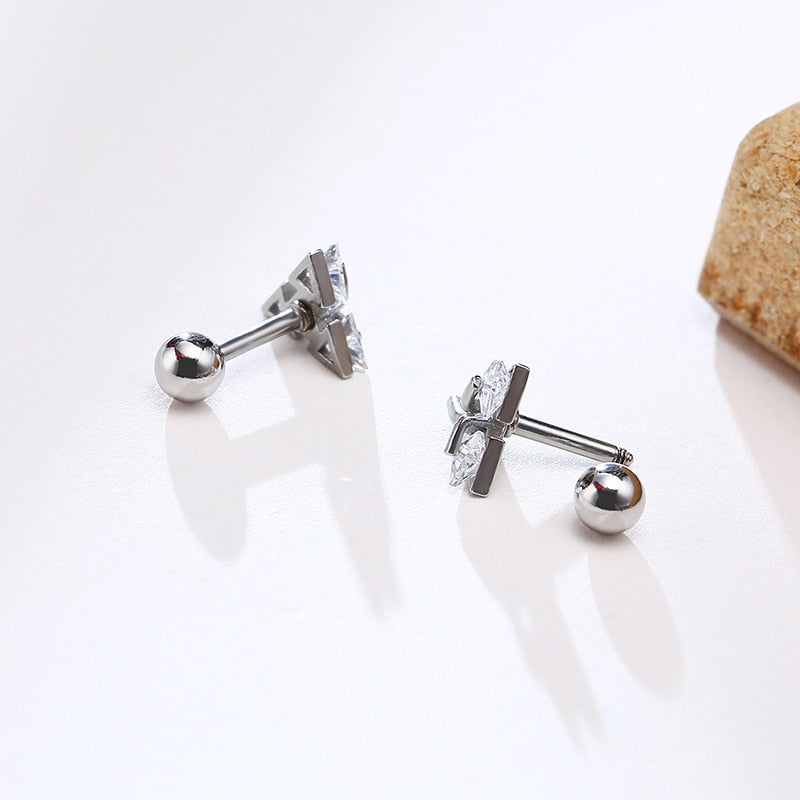 Minimalistische Driehoek Oorbellen Sterling Zilver Stud Geometrisch Design Unisex Oorstekers Moderne Sieraden | Sansoti