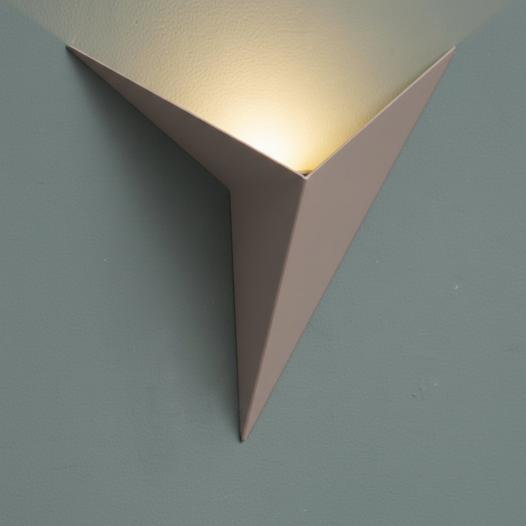 Wandlamp Driehoek LED IJzer Zwart Wit Goud Warm Koud Wit Woonkamer Slaapkamer Minimalistisch Wandlicht Scandinavisch | Sansoti