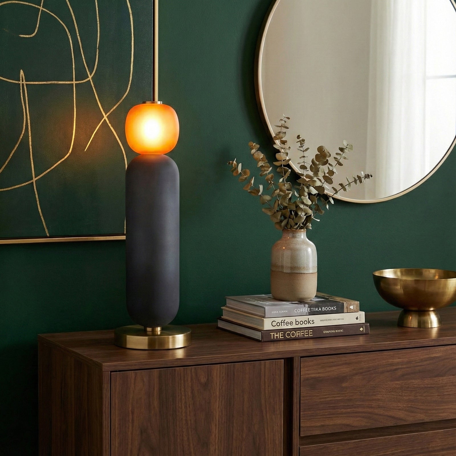 Glazen Tafellamp met Gouden Voet – Modern Design met Gekleurde Kappen – 15-53 cm | Sansoti