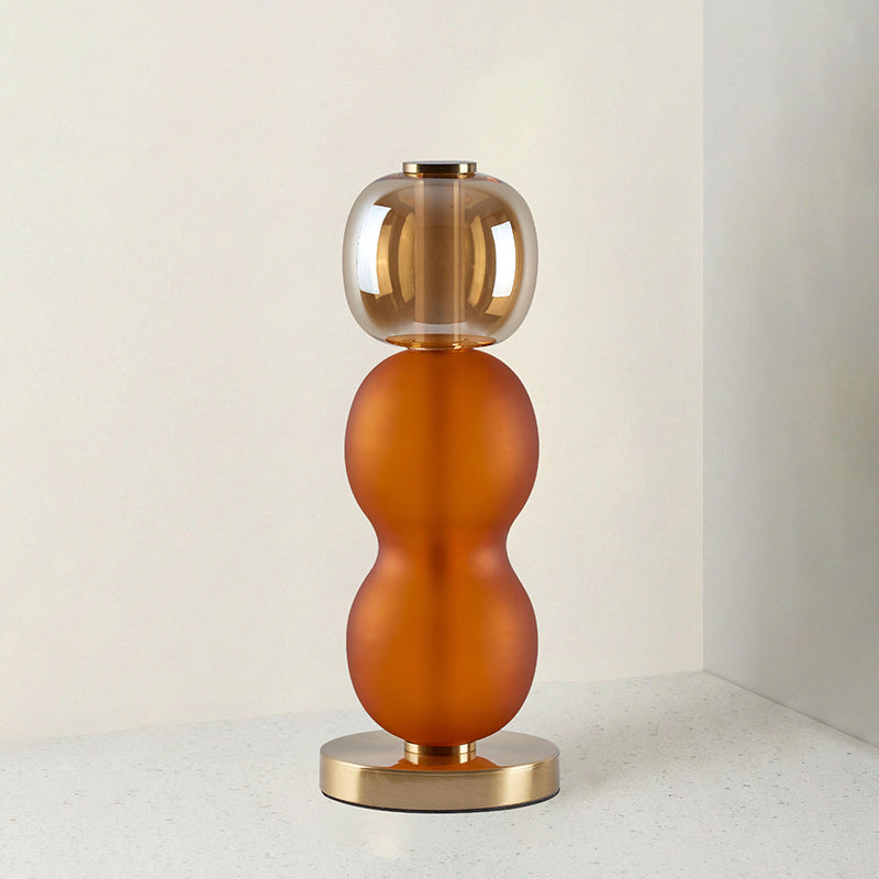 Glazen Tafellamp met Gouden Voet – Modern Design met Gekleurde Kappen – 15-53 cm | Sansoti