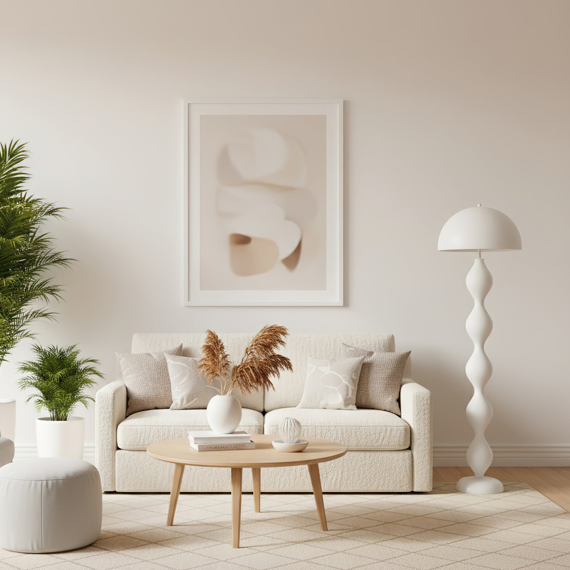 Paddenstoel Vloerlamp Gekleurd Hars 40cm Ø x 150cm H Art Deco Stijl Woon- en Slaapkamerverlichting Staande Lamp Modern Design | Sansoti