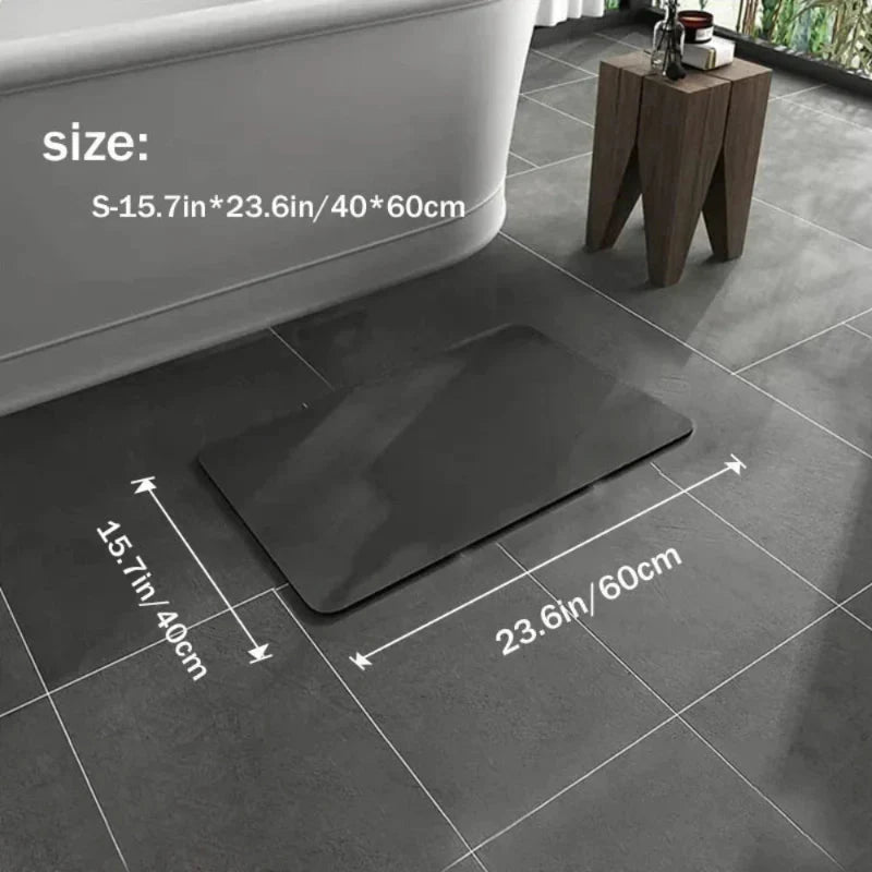 Diatomeeënaarde Badmat – Sneldrogend & Antislip – Zachte Natuurlijke Vochtabsorptie voor Douche en Bad | Sansoti