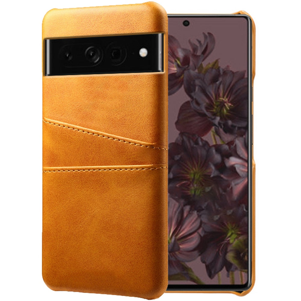 Smartphone Wallet Hoesje met Dubbele Kaartslots voor Google Pixel Modellen Leer-Look PU Beschermhoes Pasjeshouder | Sansoti