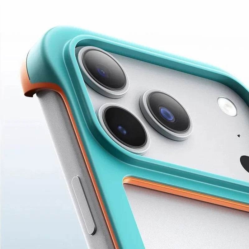 Dwukolorowe, odporne na wstrząsy etui bumper na iPhone’a 12–17, przezroczyste, ochronne, TPU, silikonowe | Sansoti