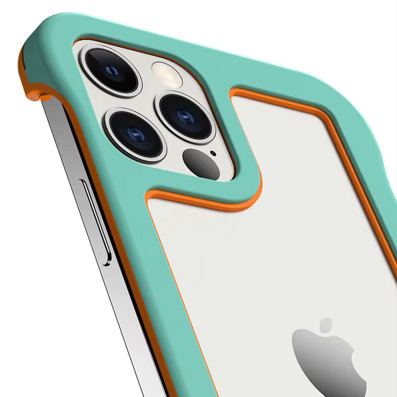 Dwukolorowe, odporne na wstrząsy etui bumper na iPhone’a 12–17, przezroczyste, ochronne, TPU, silikonowe | Sansoti