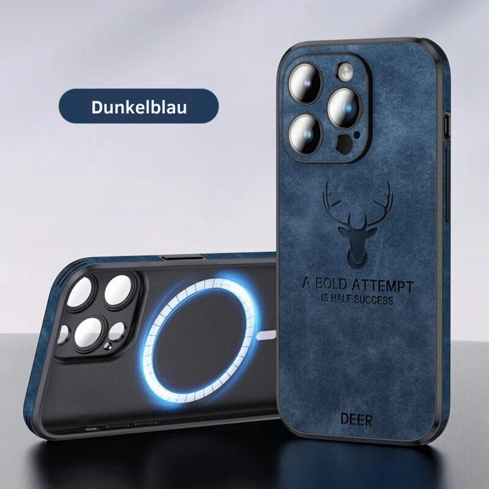 Smartphone Hoesje in Leerlook — Slank Design met Valbescheming & MagSafe-Compatibiliteit voor iPhone 16/15/14/13/12 | Sansoti