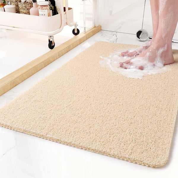 Antislip Douchematje met Drainage Structuur Snel Drogend Grijs Beige Wit Klein Medium Groot Badkamer Hygiënisch Veilig | Sansoti