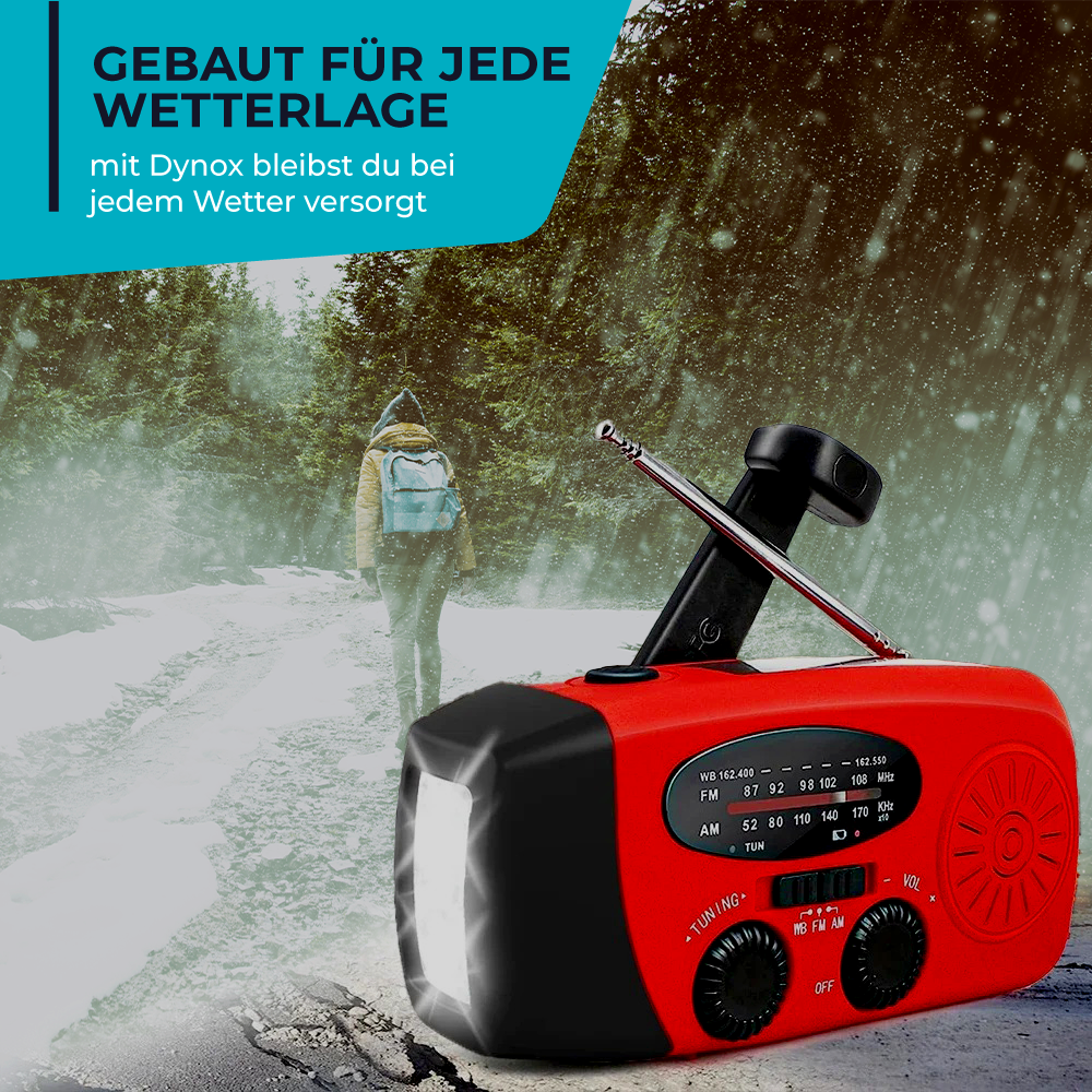 Noodradio met Handkurbel en Zonnepaneel voor Stroomuitval | Sansoti