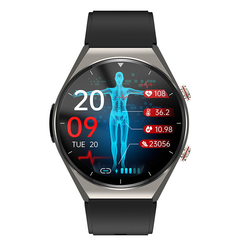 Smartwatch met Bloeddrukmeter ECG Hartslag Gezondheidsmonitor Horloge Fitness Tracker Sport | Sansoti