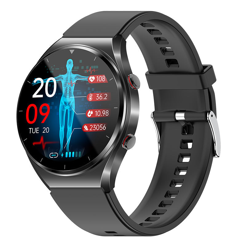 Smartwatch met Bloeddrukmeter ECG Hartslag Gezondheidsmonitor Horloge Fitness Tracker Sport | Sansoti