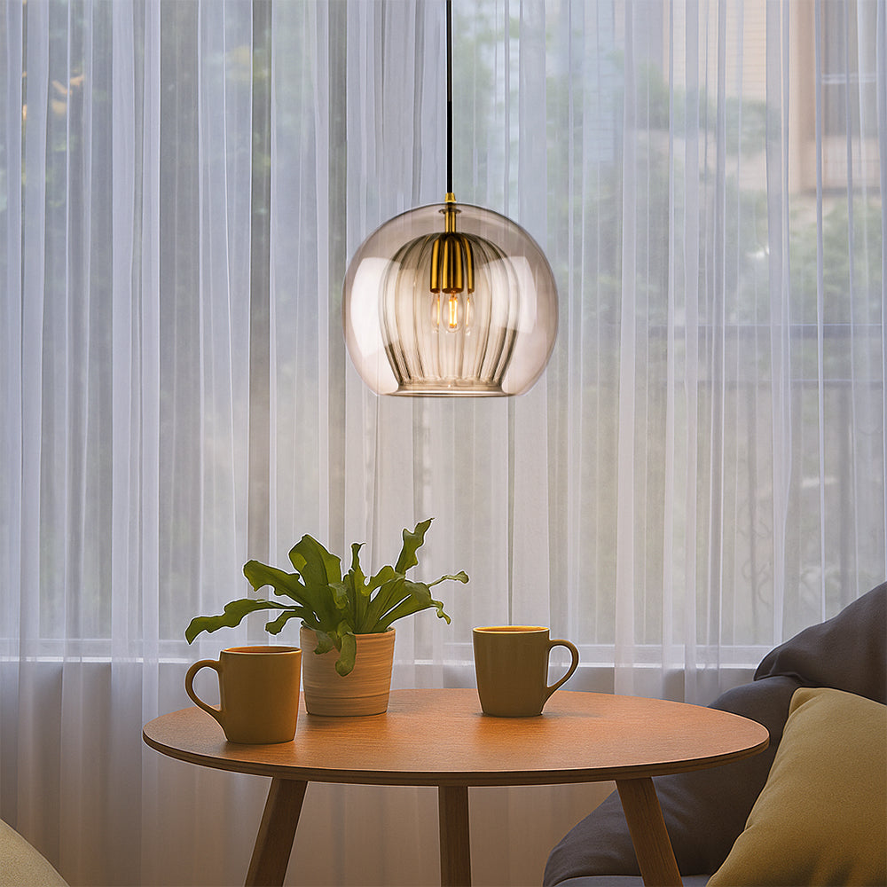Hira glazen hanglamp E14 transparant keukeneiland eettafel moderne verlichting design lamp bar keuken verlichting | Sansoti