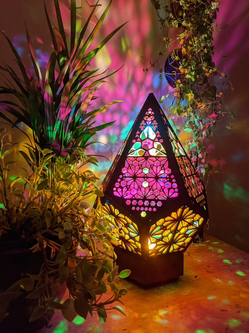 Boheemse Diamant Tafellamp met USB LED – Handgemaakte Nachtlamp voor Slaapkamer en Woonkamer | Sansoti