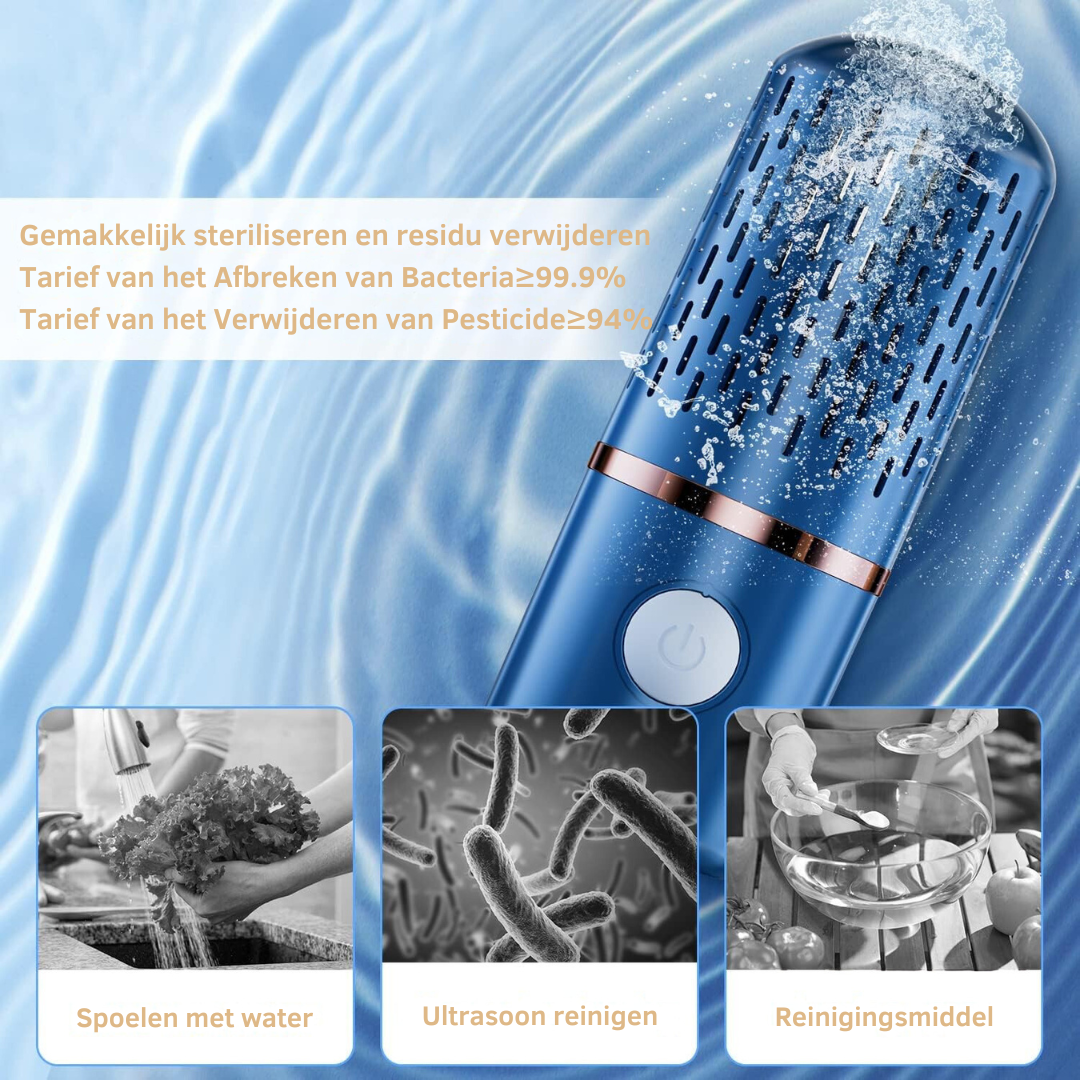 Draadloze Groente- en Fruitreiniger met Hydroxy-Ion Technologie – Compact Oplaadbaar Desinfectie-Apparaat voor Verse en Veilige Voeding | Sansoti