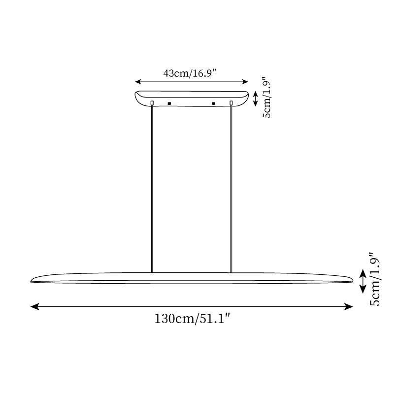 LED hanglamp hout lineair warm wit eettafel woonkamer kantoor minimalistisch Japandi design dimbaar keuken eiland verlichting | Sansoti
