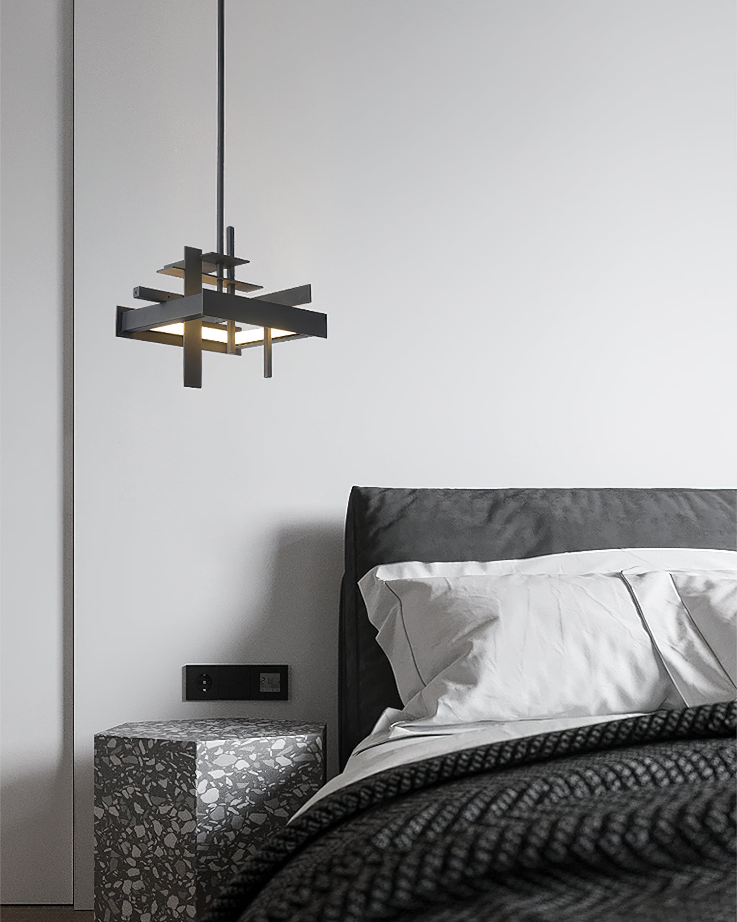 Planaire Hanglamp Zwart Metaal LED Geïntegreerd Modern Abstract Design Eettafel Verlichting | Sansoti