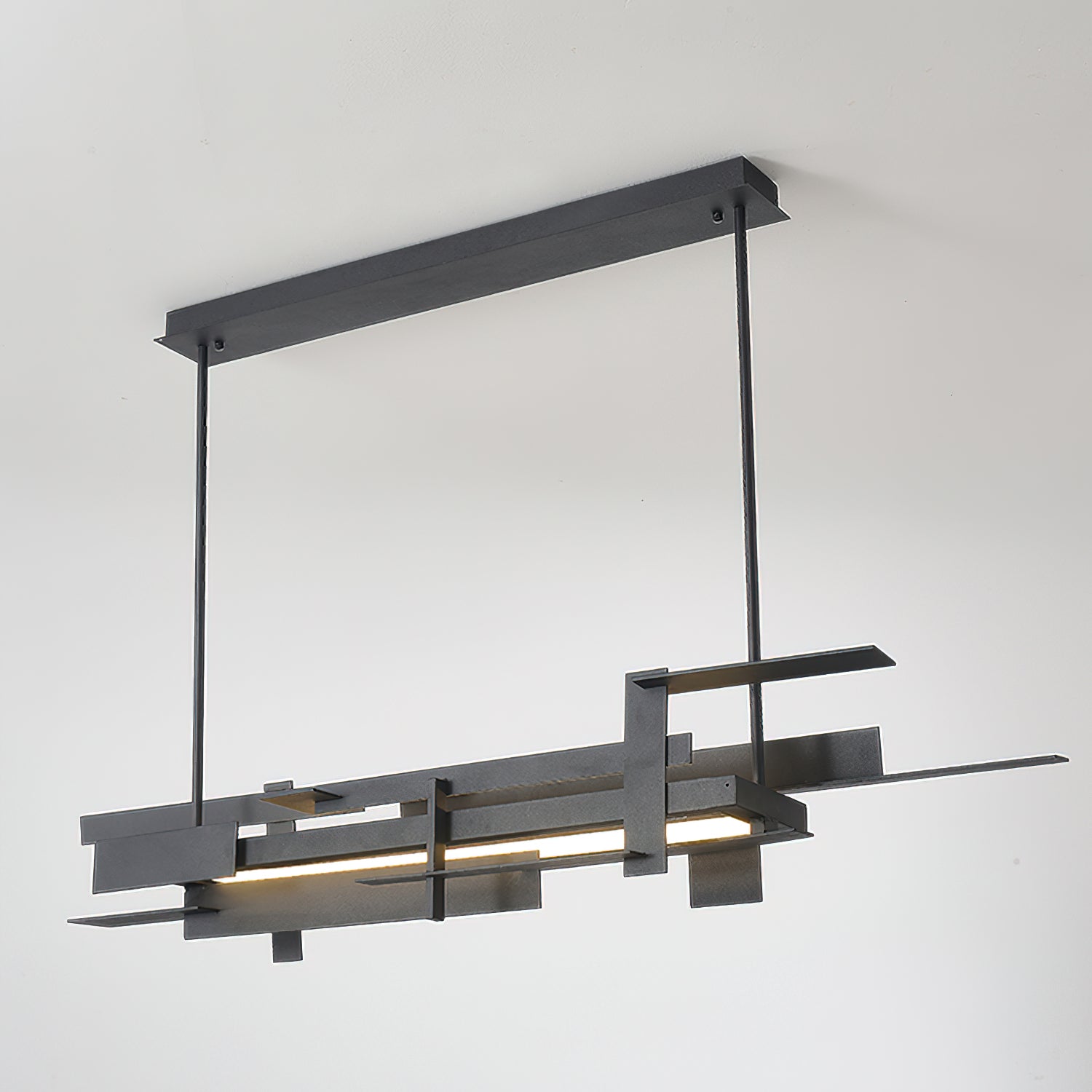 Planaire Hanglamp Zwart Metaal LED Geïntegreerd Modern Abstract Design Eettafel Verlichting | Sansoti