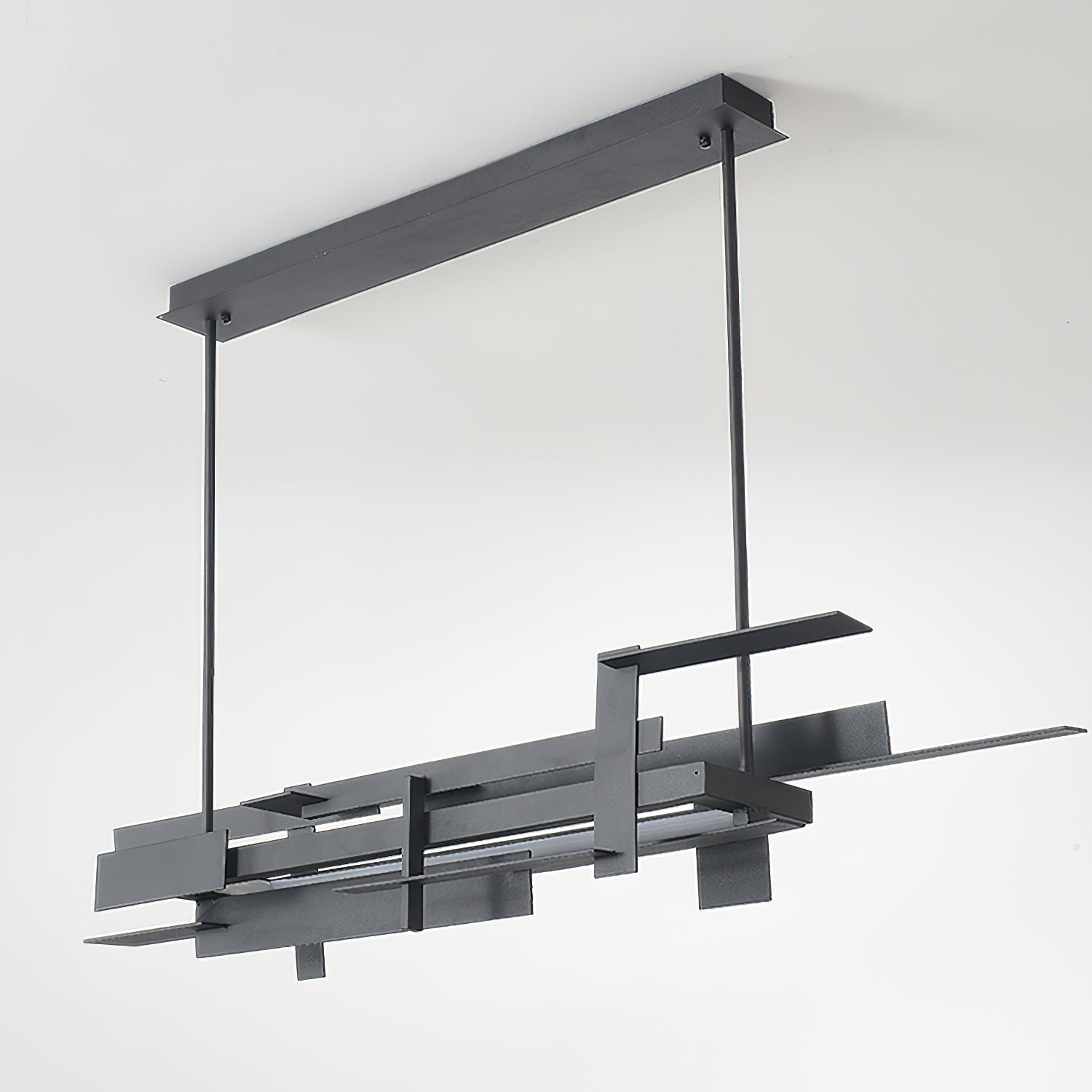Planaire Hanglamp Zwart Metaal LED Geïntegreerd Modern Abstract Design Eettafel Verlichting | Sansoti