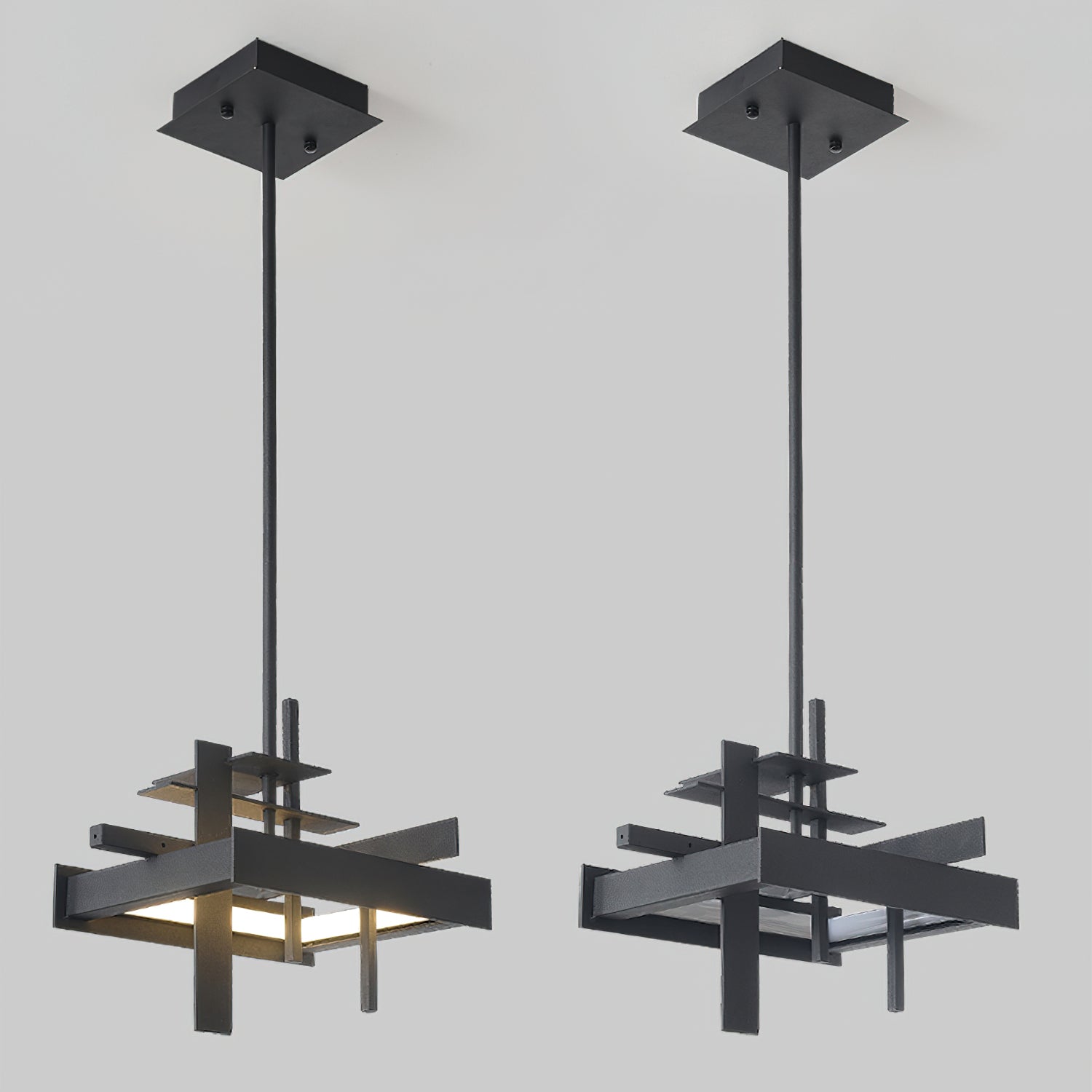 Planaire Hanglamp Zwart Metaal LED Geïntegreerd Modern Abstract Design Eettafel Verlichting | Sansoti