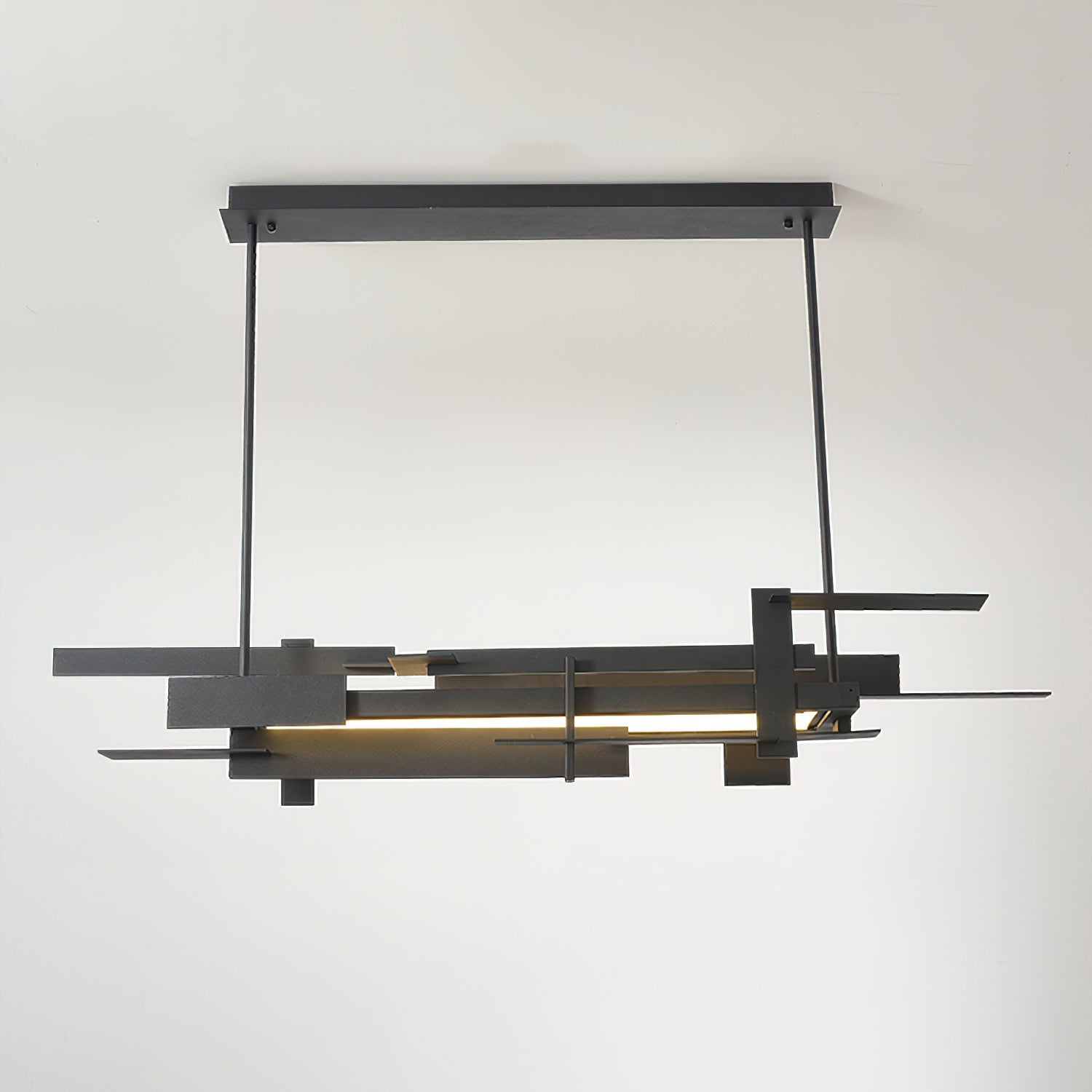 Planaire Hanglamp Zwart Metaal LED Geïntegreerd Modern Abstract Design Eettafel Verlichting | Sansoti