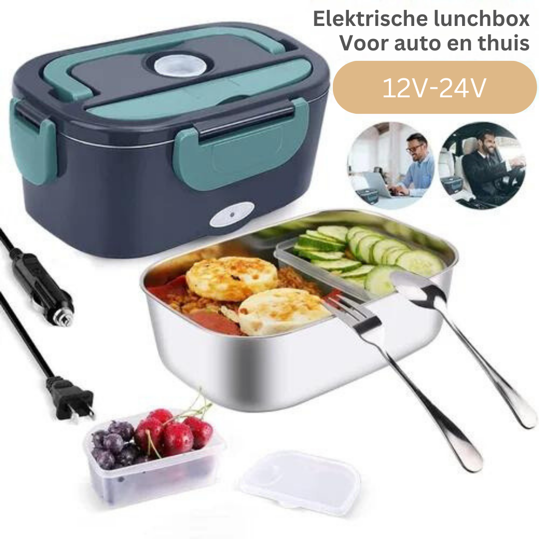 Elektrische Lunchbox met Verwarming 1.5L – Warm Eten Onderweg Auto & Thuis | Sansoti