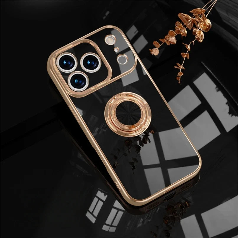 Telefoonhoesje met Ringhouder & Magnetische Steun voor Veilig Autogebruik iPhone 14 15 16 17 Pro Max | Sansoti