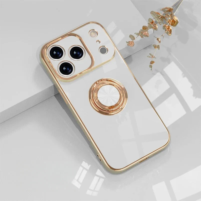 Telefoonhoesje met Ringhouder & Magnetische Steun voor Veilig Autogebruik iPhone 14 15 16 17 Pro Max | Sansoti