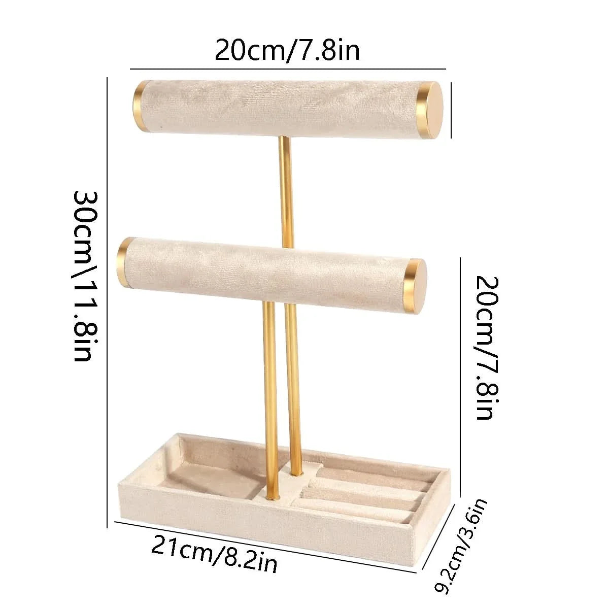 Sieradenstandaard Twee Lagen Metaal voor Armbanden Horloges Bangles Sieraden Opbergrek Display Organizer | Sansoti