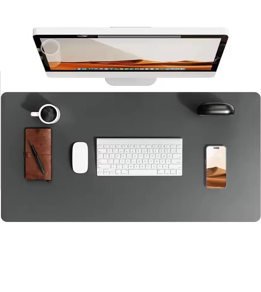 Elegante Bureaumat van Kunstleer — Waterafstotend, Antislip & Krasbestendig — Groot Oppervlak voor Bureau, Muismat & Laptop | Sansoti