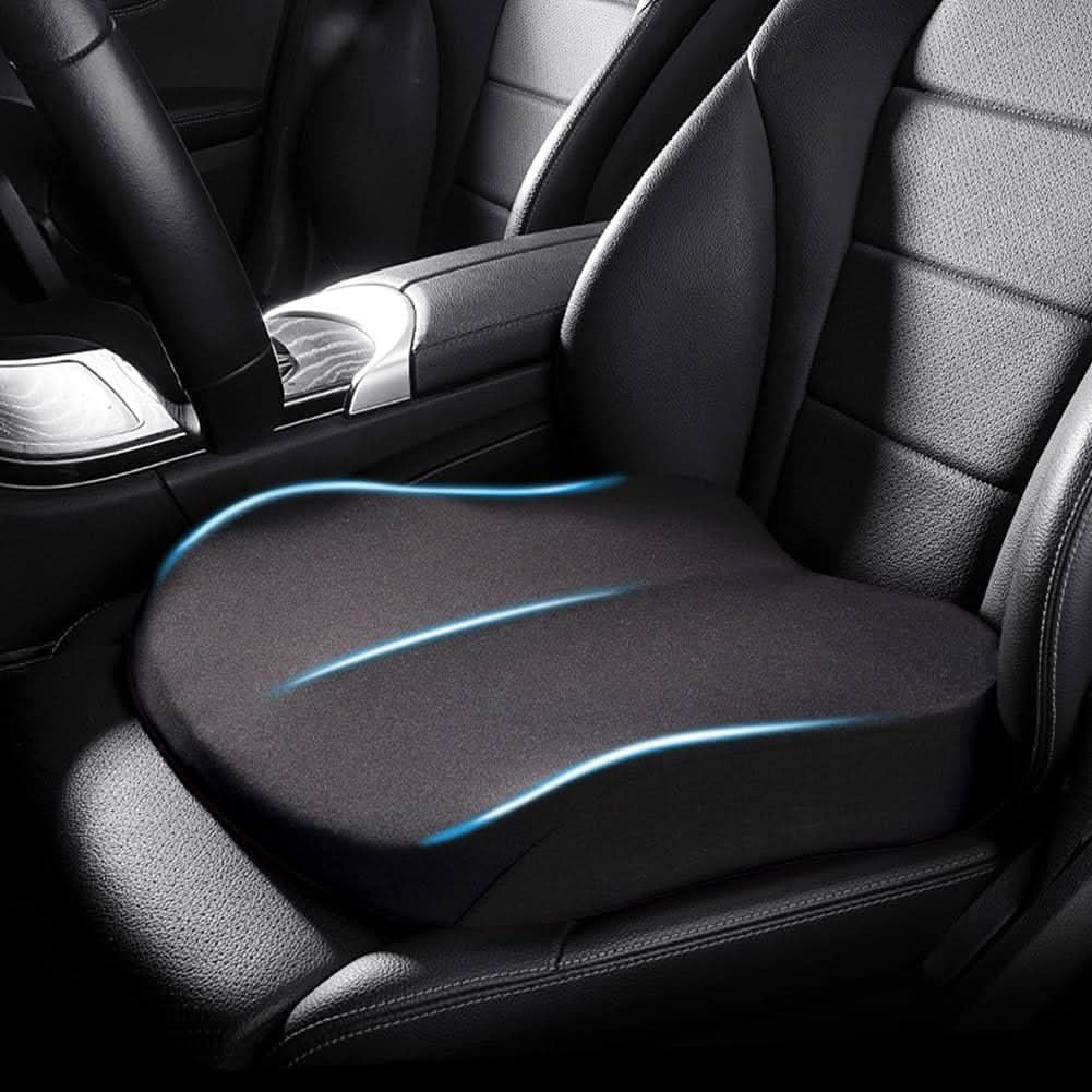 Ergonomisch Autostoelkussen Memory Foam Zitverhogend Rugsteun Comfort | Sansoti