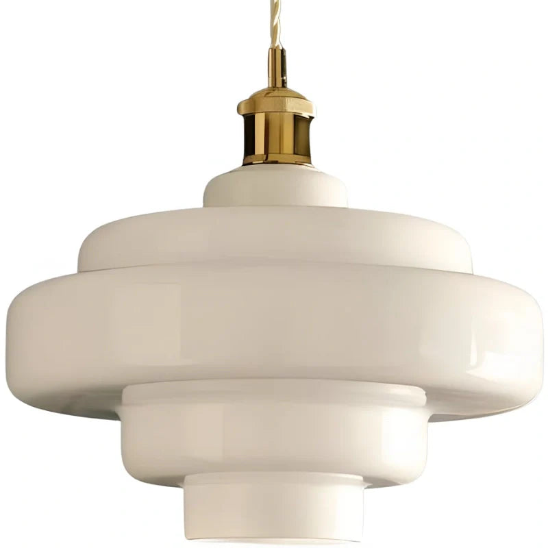 Gelaagde Glazen Hanglamp – Modern Design met Glanzende Afwerking – Groen, Amber, Rookgrijs, Roze | Sansoti
