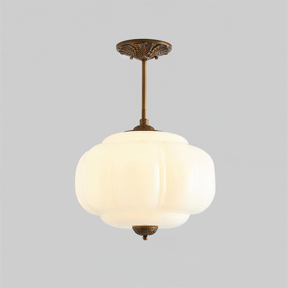 Vintage Deckenlampe aus Glas – elegante Deckenleuchte mit Metalldetails | Restfield