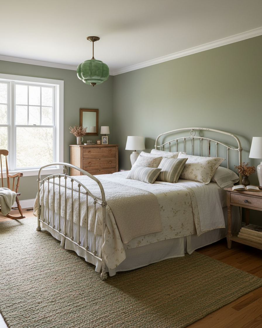 Vintage Deckenlampe aus Glas – elegante Deckenleuchte mit Metalldetails | Restfield