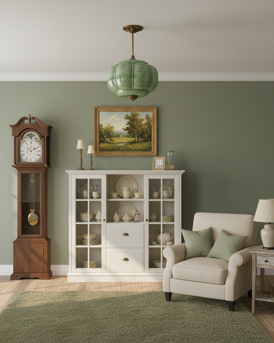 Vintage Deckenlampe aus Glas – elegante Deckenleuchte mit Metalldetails | Restfield