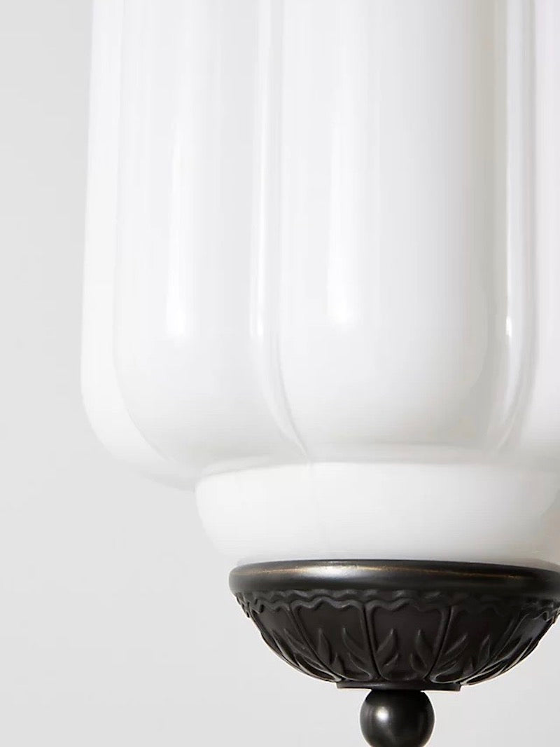 Vintage Glazen Hanglamp met Nostalgische Uitstraling – Verfijnde Verlichting voor Eetkamer en Keuken | Sansoti