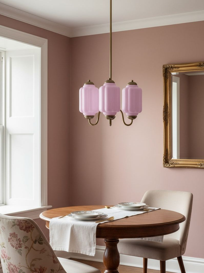 Melkglazen Kroonluchter Vintage Afwerking Tijdloze Elegantie Klassieke Verlichting voor Eetkamer Woonkamer | Sansoti