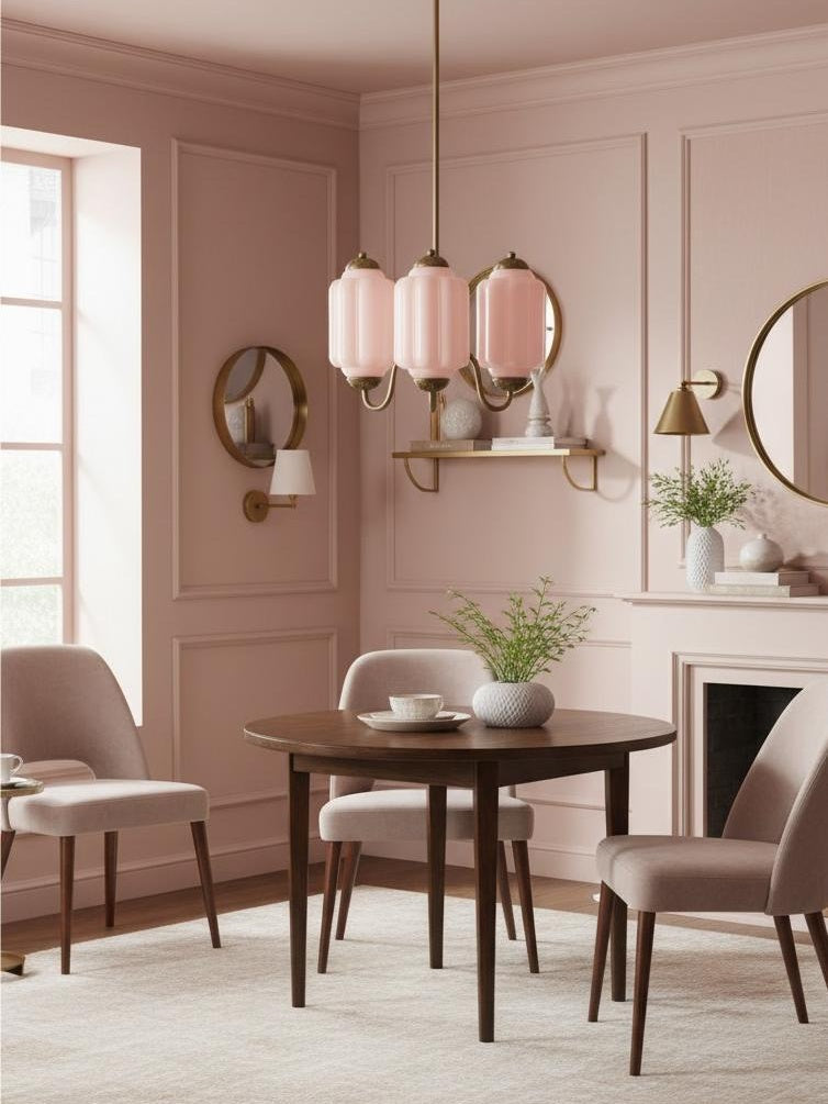 Melkglazen Kroonluchter Vintage Afwerking Tijdloze Elegantie Klassieke Verlichting voor Eetkamer Woonkamer | Sansoti